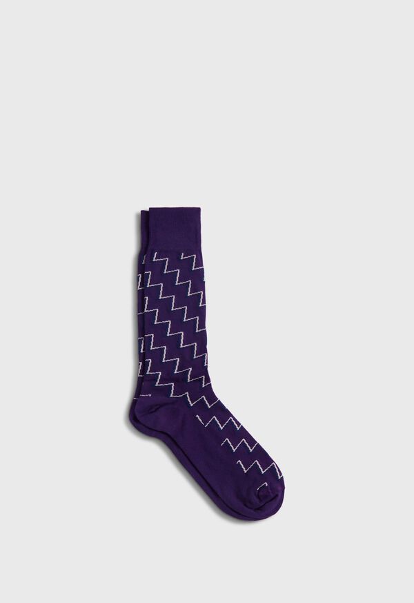 paul stuart Cotton & Cashmere Blend Zig Zag Sock