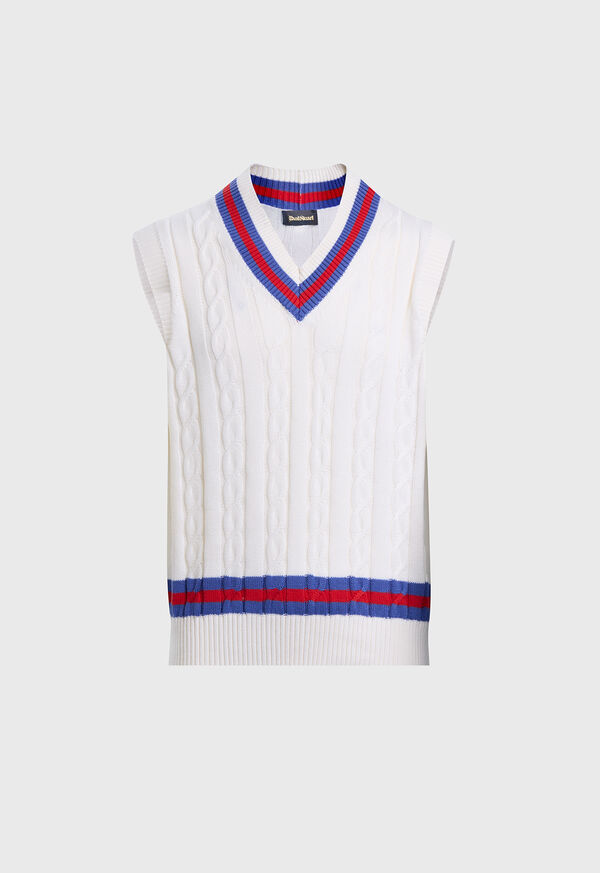 paul stuart Cotton & Cashmere Cable Knit Vest