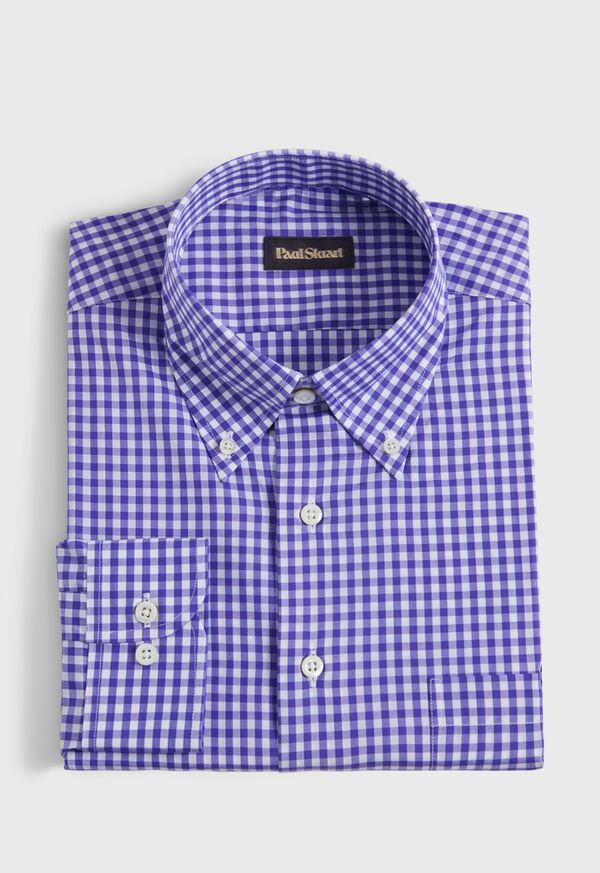 paul stuart Cotton Classic Gingham Sport Shirt