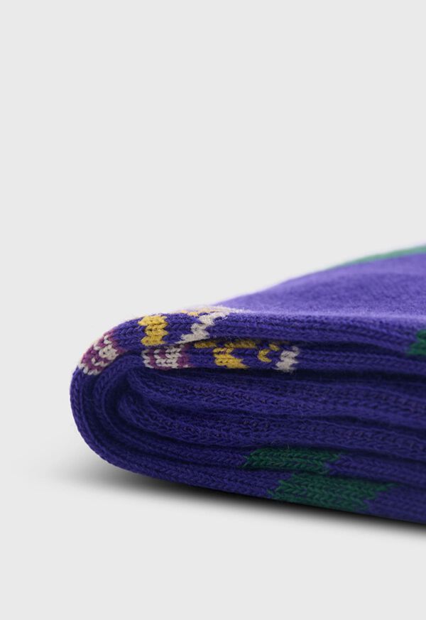 Paul Stuart Cotton Crest Motif Sock