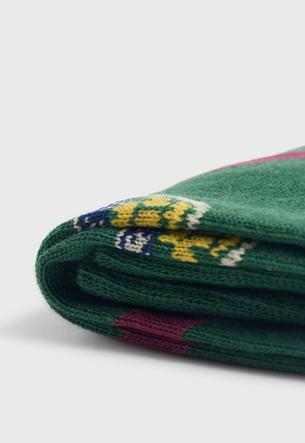 Paul Stuart Cotton Crest Motif Sock