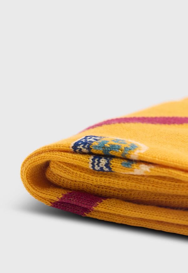 Paul Stuart Cotton Crest Motif Sock