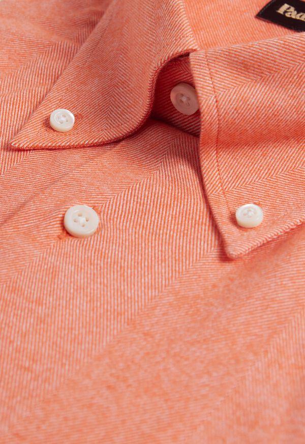 Paul Stuart Cotton Flannel Herringbone Sport Shirt