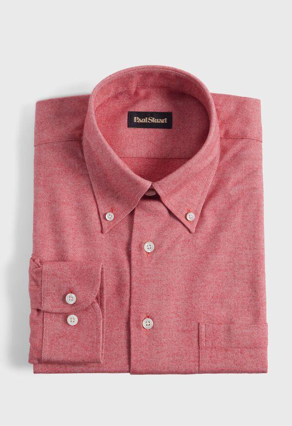 paul stuart Cotton Flannel Herringbone Sport Shirt