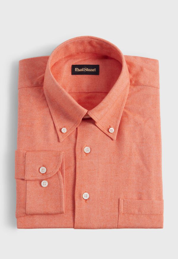 paul stuart Cotton Flannel Herringbone Sport Shirt