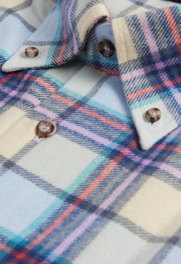 Paul Stuart Cotton Flannel Plaid Sport Shirt