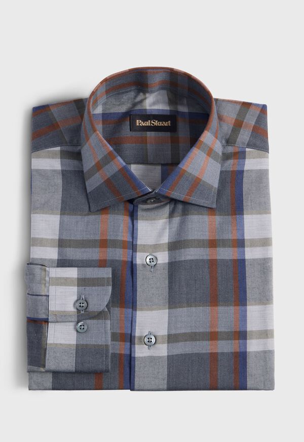 paul stuart Cotton Flannel Plaid Sport Shirt