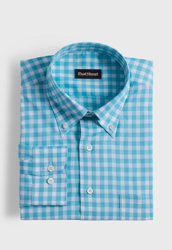 paul stuart Cotton Gingham Sport Shirt