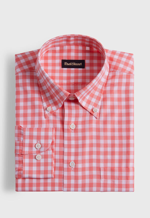 paul stuart Cotton Gingham Sport Shirt