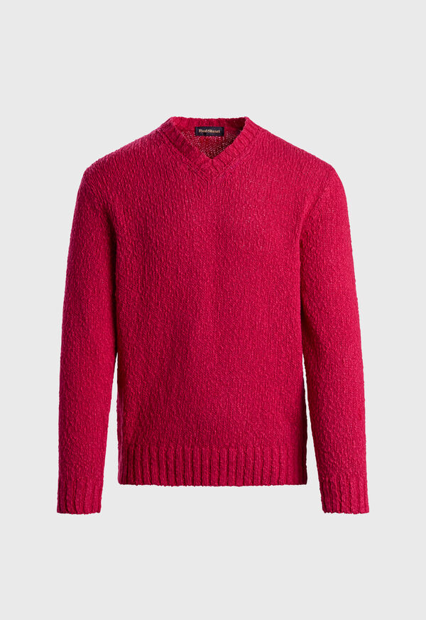 paul stuart Cotton & Linen V-Neck Pullover