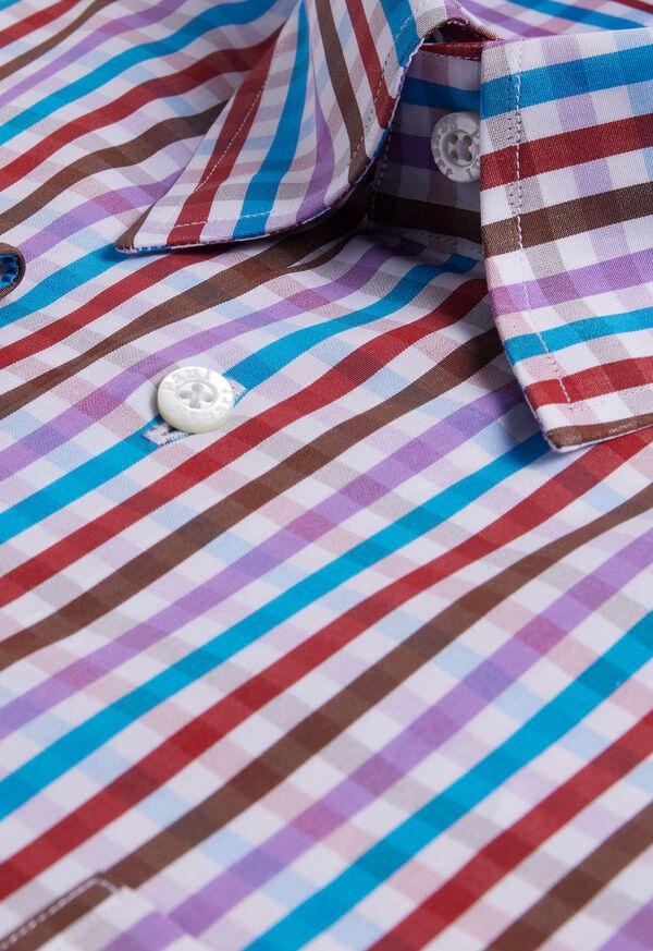 Paul Stuart Cotton Multicolor Check Sport Shirt
