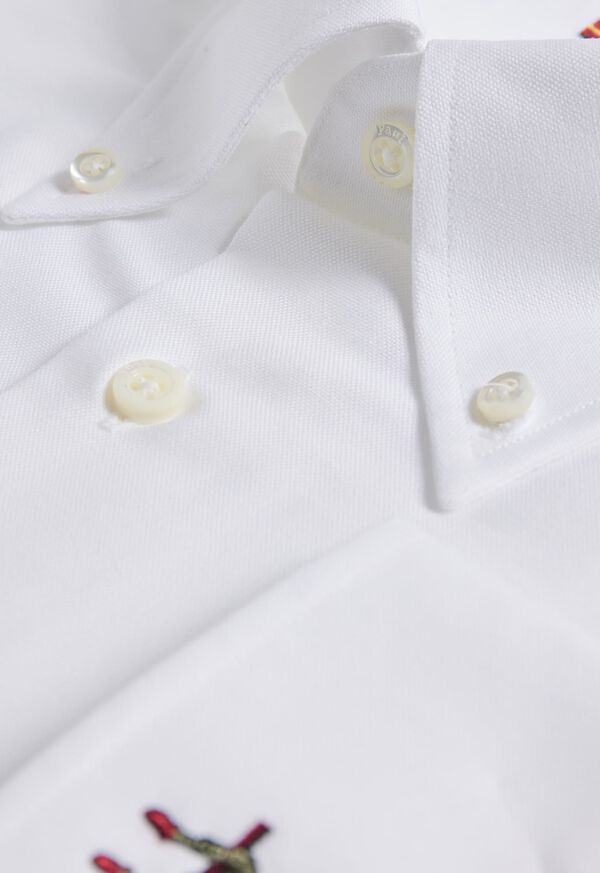 Paul Stuart Cotton Oxford Logo Sport Shirt
