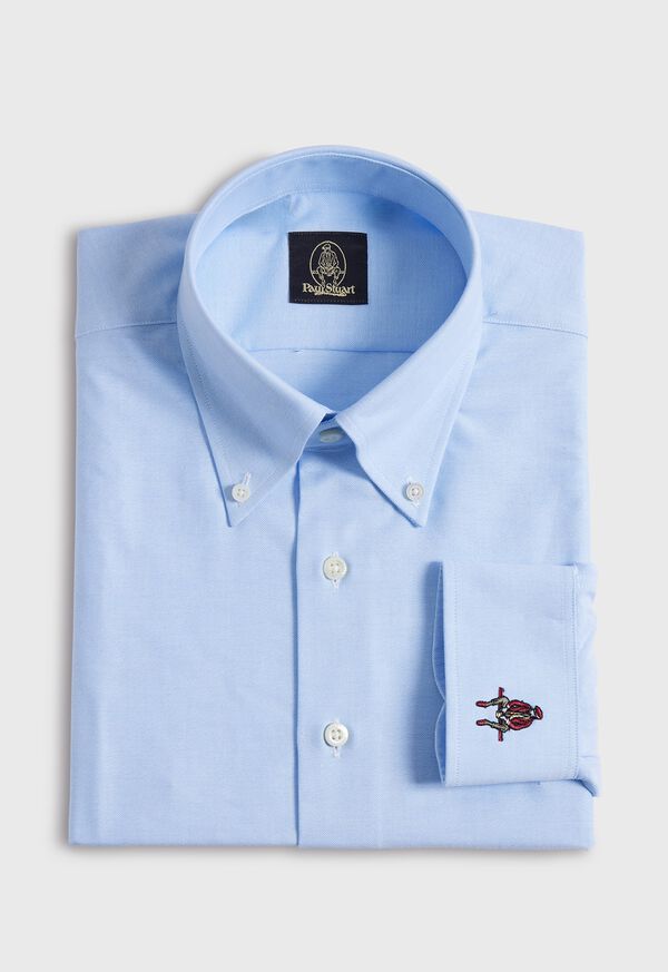 paul stuart Cotton Oxford Logo Sport Shirt