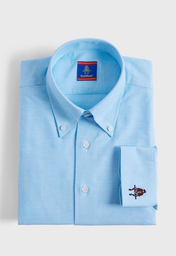 paul stuart Cotton Oxford Logo Sport Shirt
