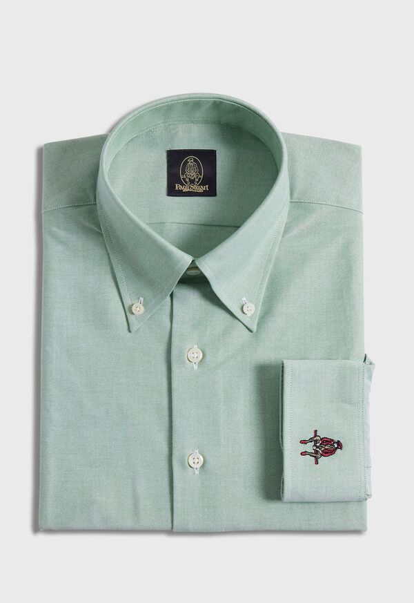 paul stuart Cotton Oxford Logo Sport Shirt