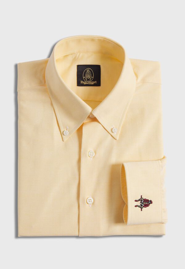 paul stuart Cotton Oxford Logo Sport Shirt