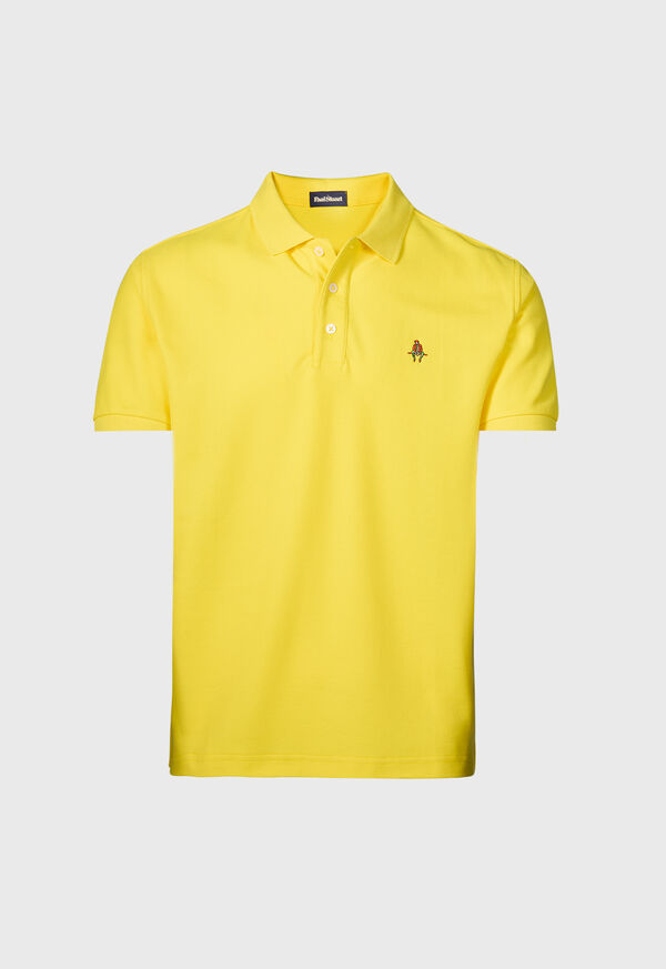 paul stuart Cotton Piqué Logo Polo