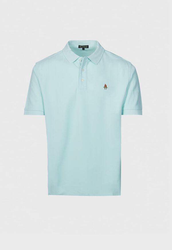 paul stuart Cotton Piqué Logo Polo