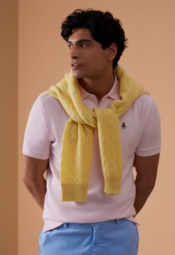 Paul Stuart Cotton Piqué Logo Polo