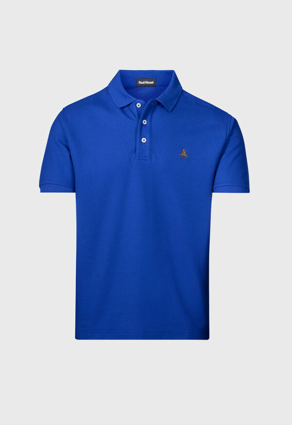 paul stuart Cotton Piqué Logo Polo