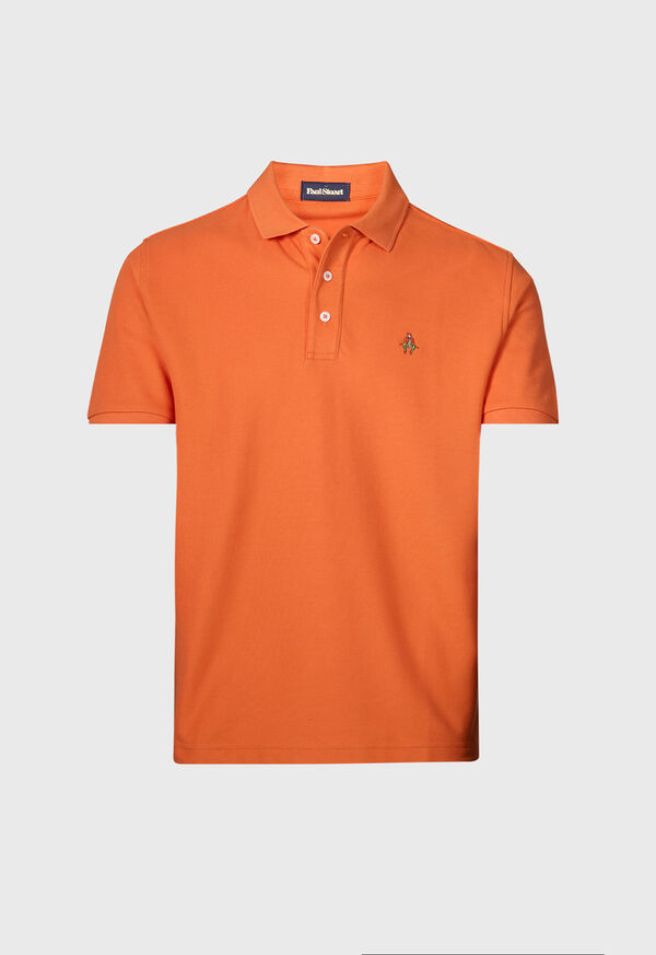 paul stuart Cotton Piqué Logo Polo