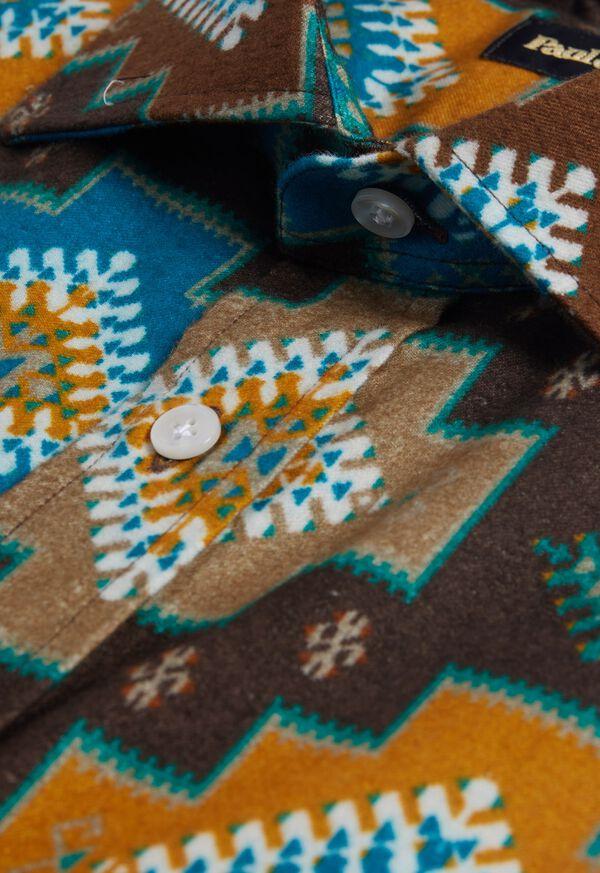 Paul Stuart Cotton Print Sport Shirt