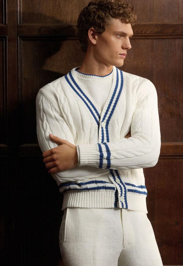 Paul Stuart Cotton Tennis Cardigan
