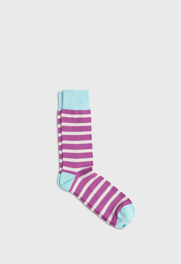 paul stuart Cotton Two Color Stripe Sock
