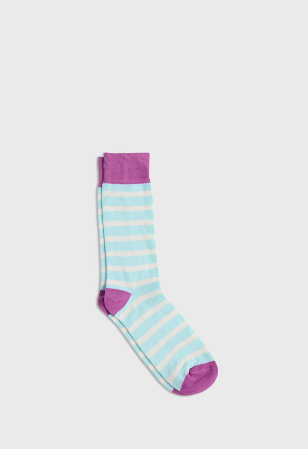 paul stuart Cotton Two Color Stripe Sock