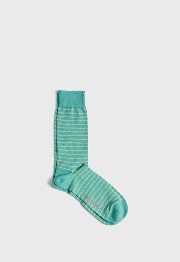 paul stuart Cotton Two-Tone Stripe Sock