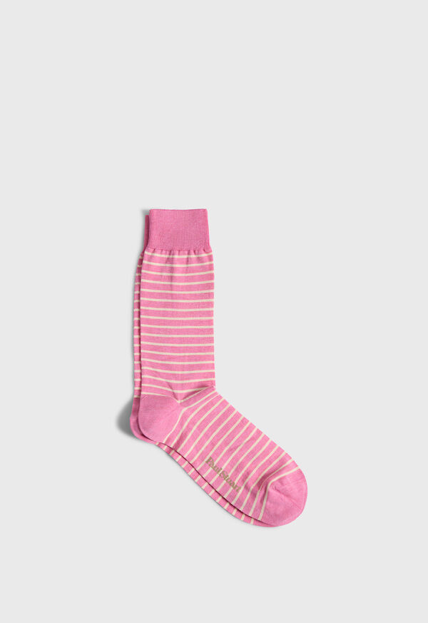 paul stuart Cotton Two-Tone Stripe Sock