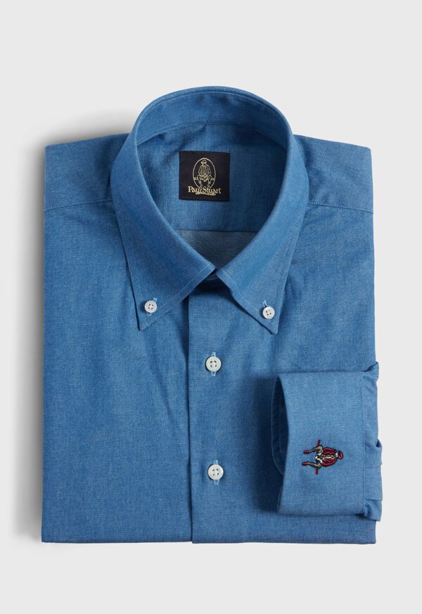 paul stuart Cotton Washed Denim Sport Shirt