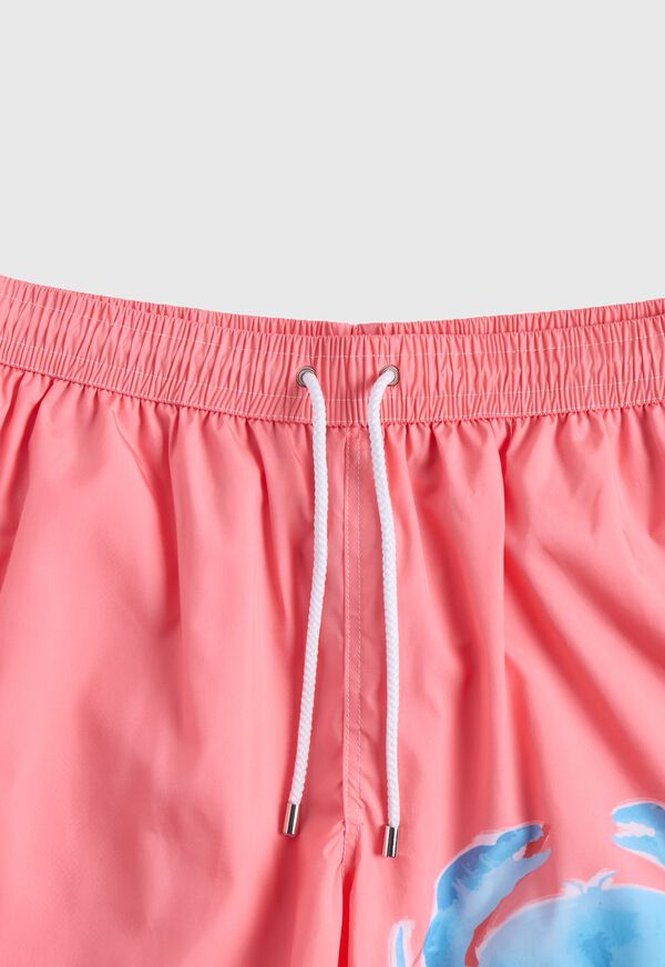 Paul Stuart Crab Print Swim Trunk
