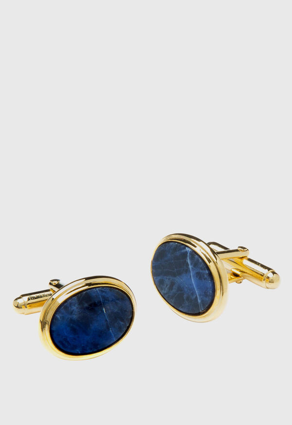 paul stuart Cufflinks with Oval Sodalite