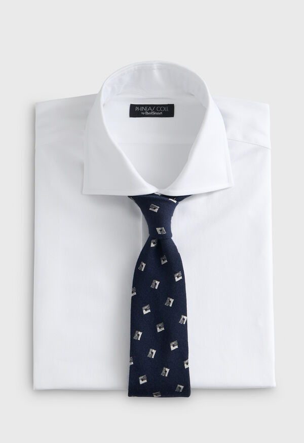 Paul Stuart Deco Square Woven Silk Tie