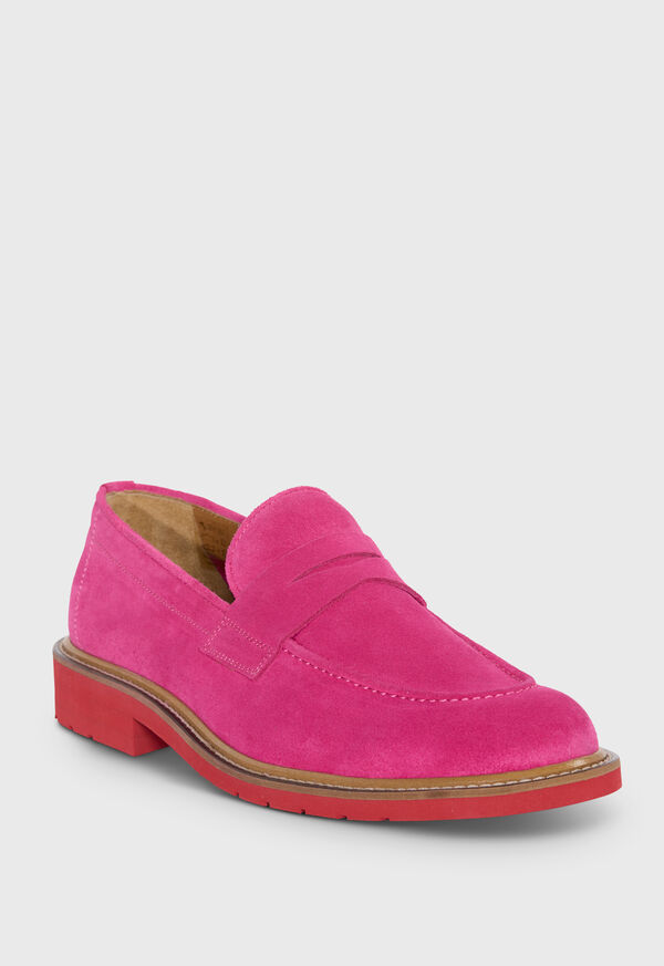 Paul Stuart Delfino Nubuck Penny Loafer