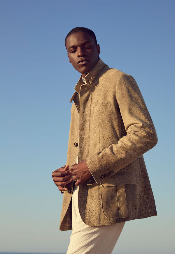 Paul Stuart Distressed Suede Jacket