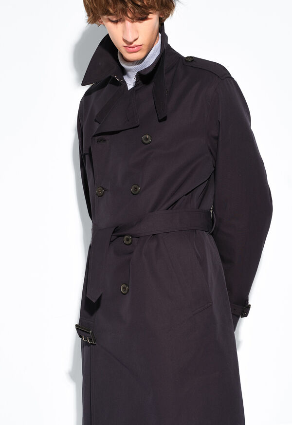 Paul Stuart Double Breasted Cotton Trench Coat