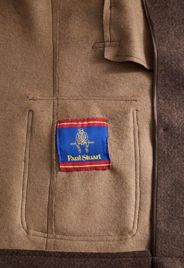 Paul Stuart Double Breasted Wool Raw Edge Coat