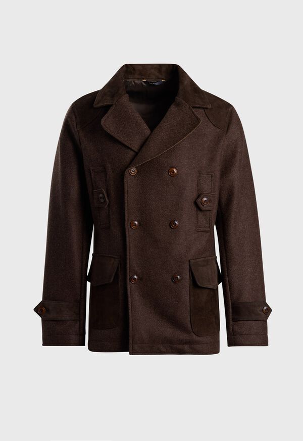 paul stuart Double Breasted Wool Raw Edge Coat