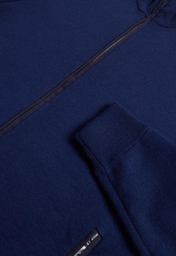 Paul Stuart Double Faced Wool Jersey Zip Cardigan