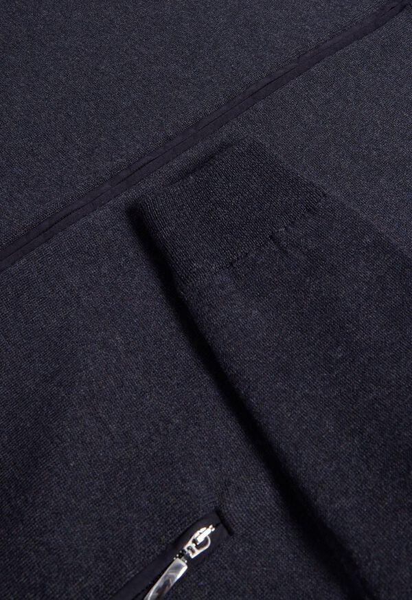 Paul Stuart Double Faced Wool Jersey Zip Cardigan