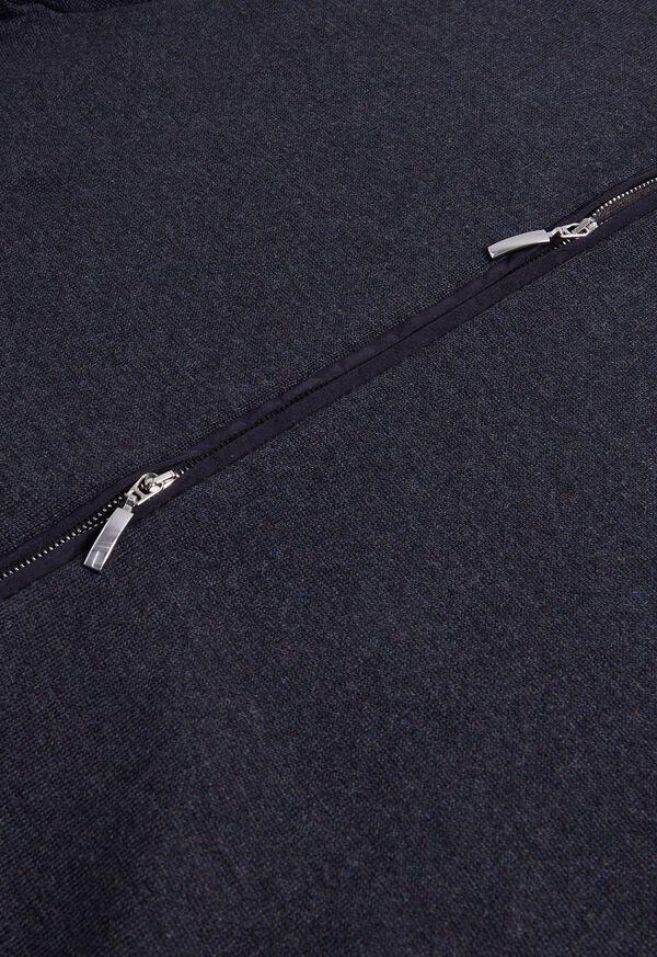 Paul Stuart Double Faced Wool Jersey Zip Cardigan