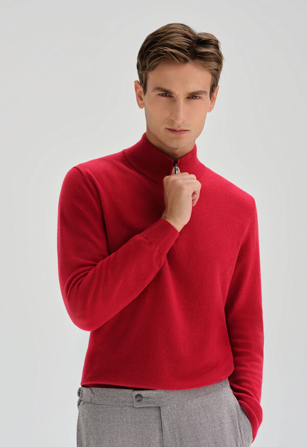 Paul Stuart Essential Cashmere Quarter Zip Sweater