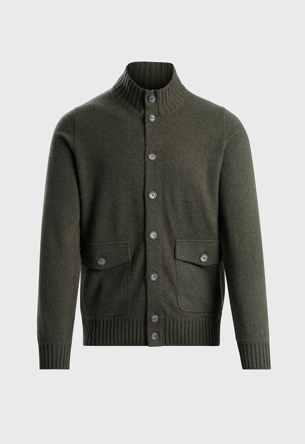 paul stuart Felted Cashmere Button-up Blouson