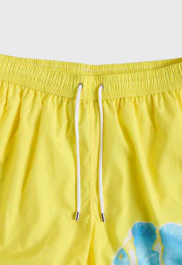 Paul Stuart Fish Print Swim Trunk