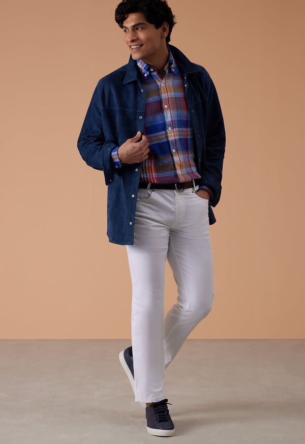 Paul Stuart Five Pocket Satin Finish Cotton Pant