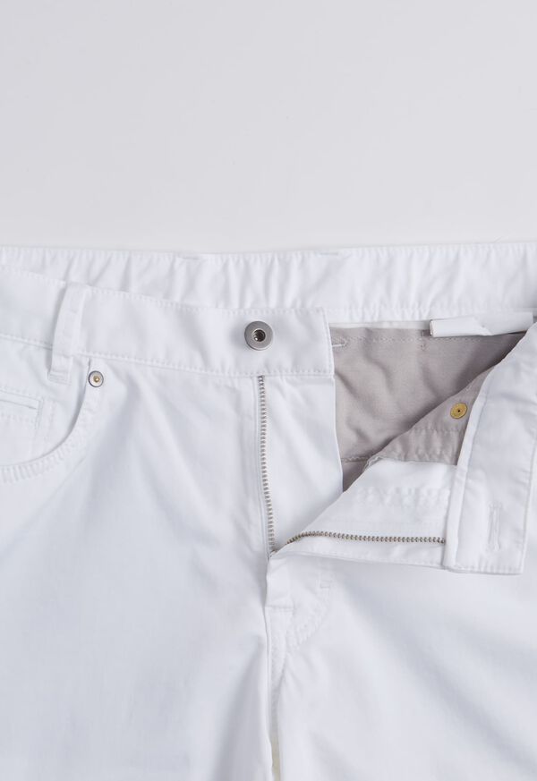 Paul Stuart Five Pocket Satin Finish Cotton Pant