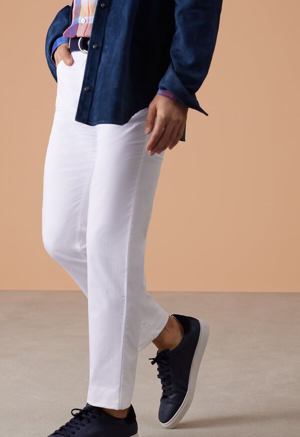Paul Stuart Five Pocket Satin Finish Cotton Pant