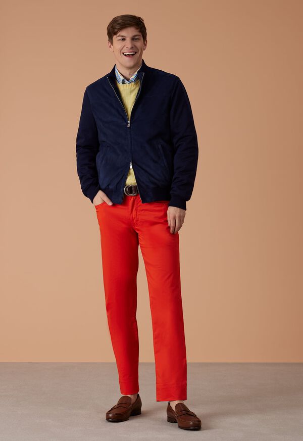 Paul Stuart Five Pocket Satin Finish Cotton Pant